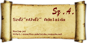 Szánthó Adelaida névjegykártya